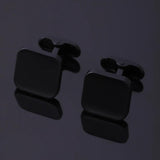 Black Cuff Links For Dark Man Individuality Wedding Party Anniversary Jewelry