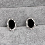Hip Hop Mens Carbon Fiber Cufflinks Full Crystal Cuff Links