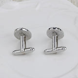 Hip Hop Mens Carbon Fiber Cufflinks Full Crystal Cuff Links