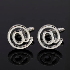 Silvery Hollow Out Cufflinks Symbol Mens Cuff Link Shirt Suit Tuxedo Button