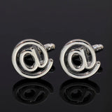 Silvery Hollow Out Cufflinks Symbol Mens Cuff Link Shirt Suit Tuxedo Button
