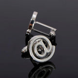 Silvery Hollow Out Cufflinks Symbol Mens Cuff Link Shirt Suit Tuxedo Button