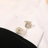 Silvery Hollow Out Cufflinks Symbol Mens Cuff Link Shirt Suit Tuxedo Button