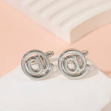 Silvery Hollow Out Cufflinks Symbol Mens Cuff Link Shirt Suit Tuxedo Button