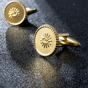 Retro Eye of Evil Cufflinks Stainless Steel Men Islamic Amulet