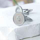 Retro Eye of Evil Cufflinks Stainless Steel Men Islamic Amulet