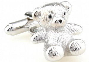 Silver Teddy Bear Copper Material Men Cufflinks Wholesale