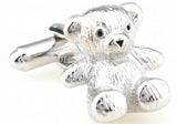 Silver Teddy Bear Copper Material Men Cufflinks Wholesale