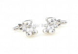 Silver Teddy Bear Copper Material Men Cufflinks Wholesale