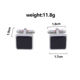 2 Pcs Gothic Blackness Mens Carbon Fiber Cufflinks