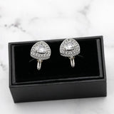 Glamorous Triangle Cufflinks Mens Wedding Rhinestone Zircon Cuff Links