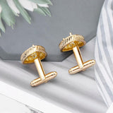 Glamorous Triangle Cufflinks Mens Wedding Rhinestone Zircon Cuff Links