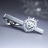 Crown Lion Tie Clip Stainless Steel Mens Animal Hip Hop Party Accessories