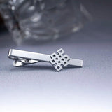 Chinese Knot Tie Clip Stainless Steel Lucky Amulet Necktie Clamp