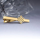 Chinese Knot Tie Clip Stainless Steel Lucky Amulet Necktie Clamp