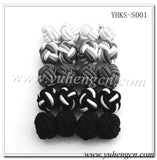 YHKS-S001 Colorful Silk Knot Cufflinks,5 pairs
