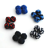 YHKS-S001 Colorful Silk Knot Cufflinks,5 pairs