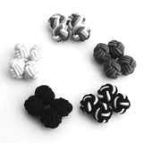 YHKS-S001 Colorful Silk Knot Cufflinks,5 pairs