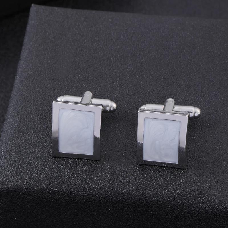 Marble Grain Square Cuff Links Enamel Cufflinks Gift