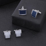 Marble Grain Square Cuff Links Enamel Cufflinks Gift