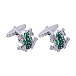 Mens Frog Green Pair Cufflinks Punk Rock Dazzling Cuff Links Jewelry