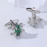 Mens Frog Green Pair Cufflinks Punk Rock Dazzling Cuff Links Jewelry
