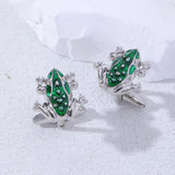 Mens Frog Green Pair Cufflinks Punk Rock Dazzling Cuff Links Jewelry