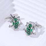 Mens Frog Green Pair Cufflinks Punk Rock Dazzling Cuff Links Jewelry
