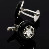2Pcs/Set Tire Men's Cufflinks Steering Wheel Cuff Links For Dad