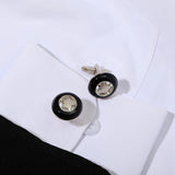 2Pcs/Set Tire Men's Cufflinks Steering Wheel Cuff Links For Dad