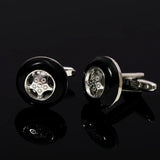 2Pcs/Set Tire Men's Cufflinks Steering Wheel Cuff Links For Dad