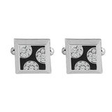 Enamel Rhinestone Square Cufflink French Shirt Suit Cuff Link