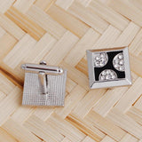 Enamel Rhinestone Square Cufflink French Shirt Suit Cuff Link