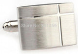 Silver Rectangle Cufflinks Cross Copper Material Men Wholesale