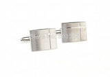 Silver Rectangle Cufflinks Cross Copper Material Men Wholesale