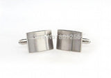 Silver Rectangle Cufflinks Cross Copper Material Men Wholesale