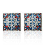 Vintage Pattern Cufflinks for Mens Jewelry Shirt Cufflinks Silver