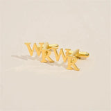 Custom Initial Letter Cufflinks Groom Wedding Jewelry Men's Fathers Gift