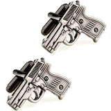 Propeller Bullet Cufflinks Men Airscrew Shot Gun Cuff Links Silver Bronze
