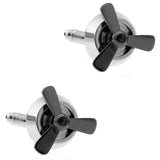 Propeller Bullet Cufflinks Men Airscrew Shot Gun Cuff Links Silver Bronze
