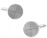 Men Laser Cufflinks Wholesale Silver Round Gift
