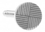 Men Laser Cufflinks Wholesale Silver Round Gift