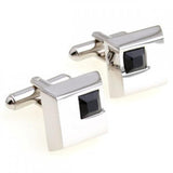 6 Colors Crystal Cufflink Gem Cuff Link