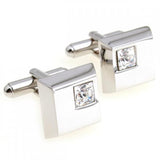6 Colors Crystal Cufflink Gem Cuff Link