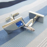 6 Colors Crystal Cufflink Gem Cuff Link