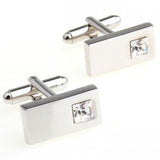 6 Colors Crystal Cufflink Gem Cuff Link