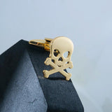 Tangula Pirate Skull Cufflinks Vintage Stainless Steel