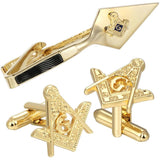Masonic Tie Clip and Cufflinks Set for Men