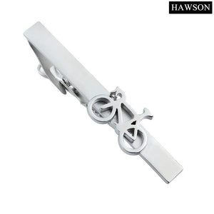 High-Grade Pearl Sand Bike Pattern Tie Clip for Men