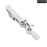 High-Grade Pearl Sand Bike Pattern Tie Clip for Men